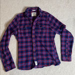 Abercrombie and Fitch muscle plaid flannel shirt